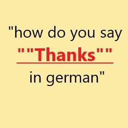 "how do you say ""thanks"" in german"