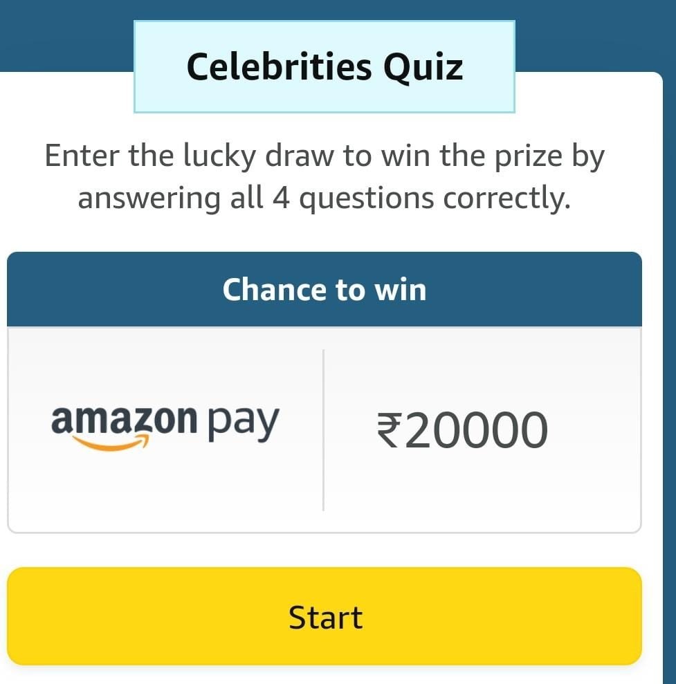 Amazon Celebrities Quiz Answer