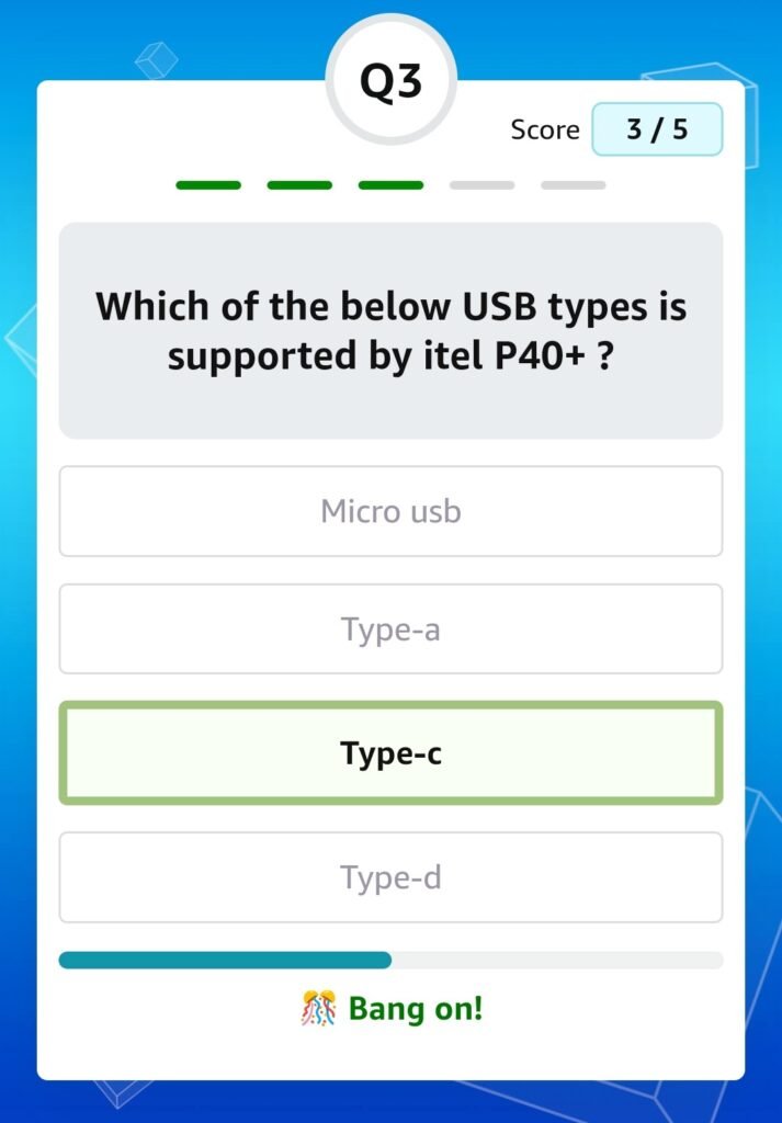 Which of the below USB types is supported by itel P40+