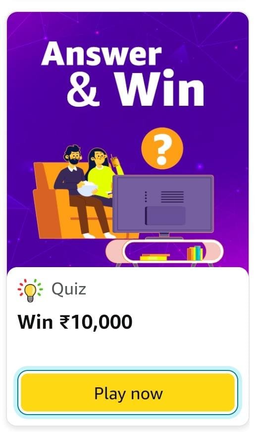 Amazon Fun Trivia Quiz Answer & win