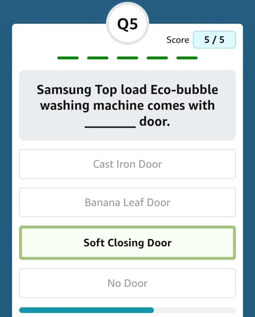 Samsung Top load Eco-bubble washing machine comes with door