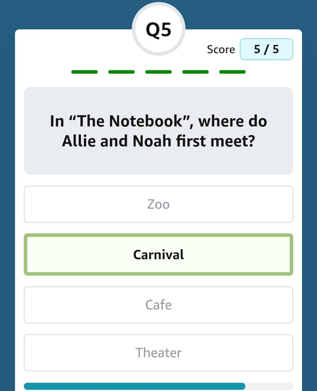 In “The Notebook”, where do Allie and Noah first meet?